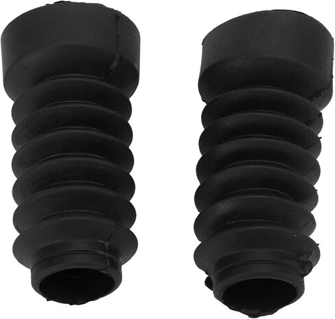 Akozon Fork Cover Gaiters, 2Pcs Motorcycle Front Shock Absorber Dust Cover Rubber Replacement for DIO 18/27/28/34/35(Black) in Saudi Arabia