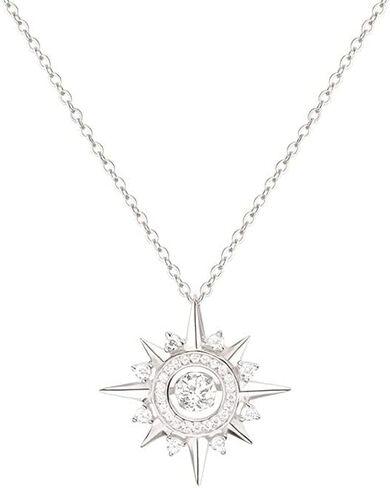 Women's 14K Gold Moissanite Polaris Necklace, Celestial Starry Sky Inspired Pendant, Stylish Fashion Jewelry Gift for Her in Saudi Arabia