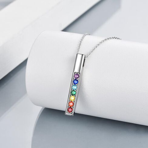 POPLYKE Chakra Necklace for Women 925 Sterling Silver Bar/Inifinity/Cross Necklace Mother Day Jewelry Gift for Women in Kuwait