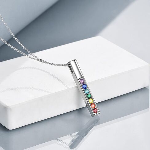 POPLYKE Chakra Necklace for Women 925 Sterling Silver Bar/Inifinity/Cross Necklace Mother Day Jewelry Gift for Women in Kuwait