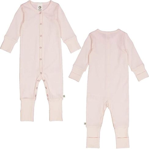 Müsli Organic Cotton Rib Bodysuit with Reversible Feet, Baby Sweater with Front Snap Closure, Warm Baby Bodysuit, Unisex Baby Clothes, Gentle for Baby's Skin (Balsam cream, Preemie) in Saudi Arabia