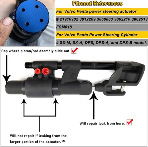For Volvo Penta Power Steering Actuator Repair Kit 3812269 3860883 3862210 21910902 3862513 FSM018, Repair Steering Actuators Oil Leak Seal Kit in Saudi Arabia