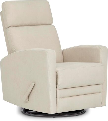 Chatham Basic Nursery Rocking Glider in Grey, 360° Swivel Motion, FSC Certified, Greenguard Gold & JPMA Certified Nursery Glider, Three Rocking Modes Nursery Glider Recliner in Saudi Arabia