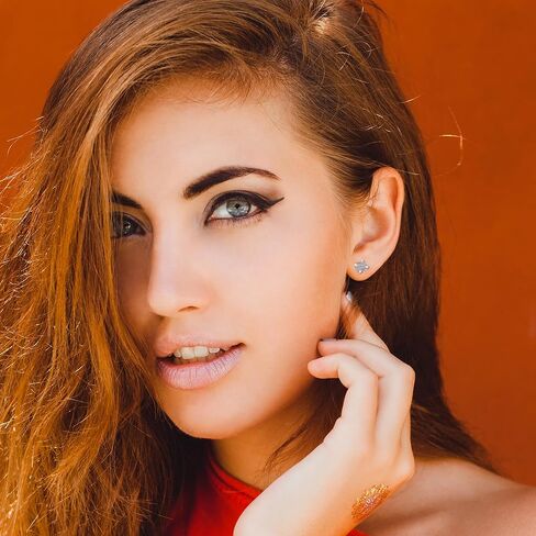 Natural Rough Lapis Lazuli Stud Earrings for Women in Sterling Silver, September Birthstone Jewelry Gifts for Her Birthday, Anniversary, Graduation (Prong-Set, 6x5.5mm) in Kuwait