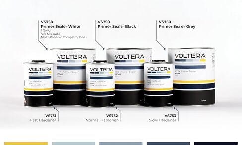 Voltera 5: 1 2K تم إعداد Sealer Sealer Automotive Primer ، 1 جالون مانعة للتسرب و 1 مكارترات مكتوبة ، ألوان وسرعات متعددة (أبيض ، هاردر بطيء) in Saudi Arabia