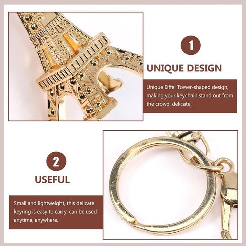 Vosarea eiffel Tower keyring الفرنسية التذكارية التذكارية مفتاحية تمثال تمثال حقيبة معلقة سحر قلادة سحر لديكور الجدول مجوهرات عيد ميلاد ذهبي in Saudi Arabia