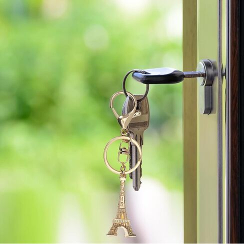 Vosarea eiffel Tower keyring الفرنسية التذكارية التذكارية مفتاحية تمثال تمثال حقيبة معلقة سحر قلادة سحر لديكور الجدول مجوهرات عيد ميلاد ذهبي in Saudi Arabia