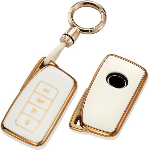 Lcyam Key Fob Cover for Lexus IS350 IS500 ES300h NX200t NX300h RC350 RX350 ES350 GS350 GS450h Smart Key, Black in Kuwait