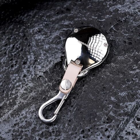 Keychain Vegetable Tanned Leather for Apple Airtags metal alloy case lost Luggage Pets car key Holder Carabiner Finders in Kuwait