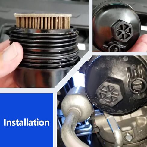 Engine Oil Filter Housing Cover Cap Assembly Kit Compatible with 2020-23 Sonata Venue Rio 2021-23 Elantra Santa Fe K5 Sorento 2022-23 Kona Tucson 2023 Sportag 2020-22 Accent Part Number 26315-2M000 in Saudi Arabia