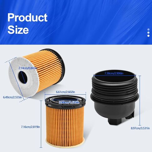 Engine Oil Filter Housing Cover Cap Assembly Kit Compatible with 2020-23 Sonata Venue Rio 2021-23 Elantra Santa Fe K5 Sorento 2022-23 Kona Tucson 2023 Sportag 2020-22 Accent Part Number 26315-2M000 in Saudi Arabia