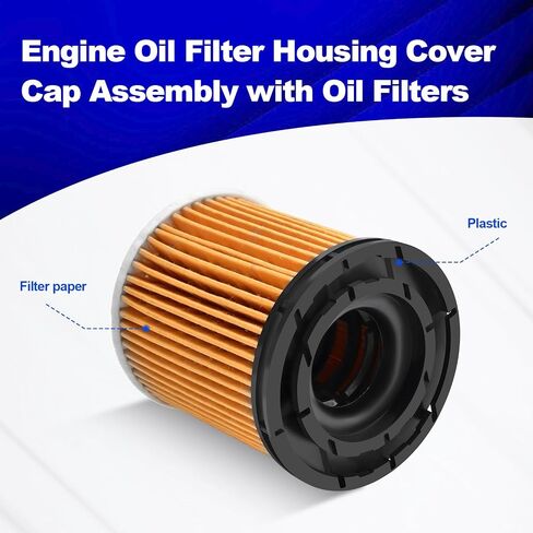 Engine Oil Filter Housing Cover Cap Assembly Kit Compatible with 2020-23 Sonata Venue Rio 2021-23 Elantra Santa Fe K5 Sorento 2022-23 Kona Tucson 2023 Sportag 2020-22 Accent Part Number 26315-2M000 in Saudi Arabia