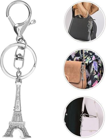 Vosarea eiffel Tower keyring الفرنسية التذكارية التذكارية مفتاحية تمثال تمثال حقيبة معلقة سحر قلادة سحر لديكور الجدول مجوهرات عيد ميلاد ذهبي in Kuwait