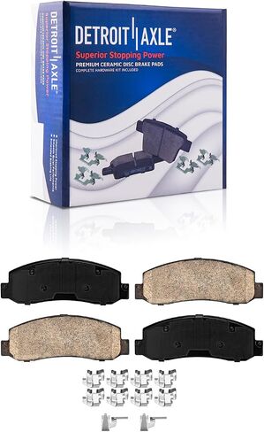 Detroit Axle - 4WD Brake Kit for 2008-2012 Ford F-250 Super Duty [NOT Fit Models w/Harley PKG] Front & Rear Disc Brake Rotors Ceramic Brakes Pads 2009 2010 2011 Replacement in Saudi Arabia