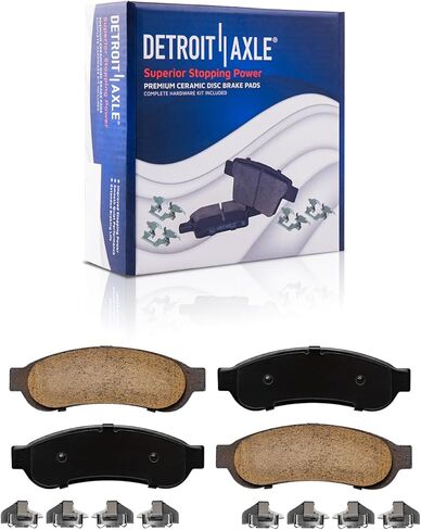 Detroit Axle - 4WD Brake Kit for 2008-2012 Ford F-250 Super Duty [NOT Fit Models w/Harley PKG] Front & Rear Disc Brake Rotors Ceramic Brakes Pads 2009 2010 2011 Replacement in Saudi Arabia
