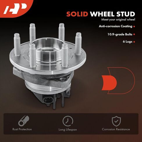 A-Premium Front or Rear Wheel Bearing and Hub Assembly with ABS & 6-Lug Compatible with VPG MV-1 2011-2012 in Saudi Arabia