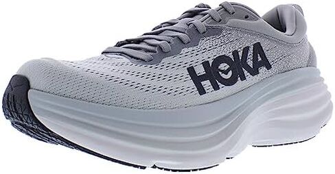 حذاء HOKA Bondi 8 رجالي واسع مقاس 10، اللون: جلد القرش/رذاذ الميناء in Kuwait
