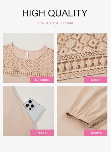 فساتين سقوط Dokotoo للنساء 2025 Crew Neck Longe Sleeve A Line Shift Dress Slow Solid Lourd Fit Mini Dress in Kuwait