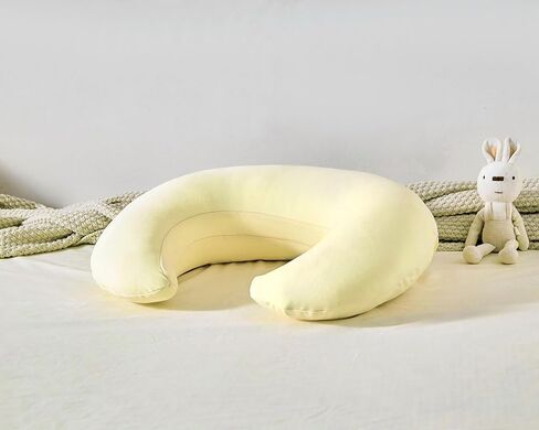 Nursing Pillow, Plus Size Breastfeeding Pillow Original Support for Baby Boys Girls Breastfeeding Essentials, with Removable Soft Cotton Cover (Light Blue, Large (25.59*20.08*6.30 Inches)) in Kuwait