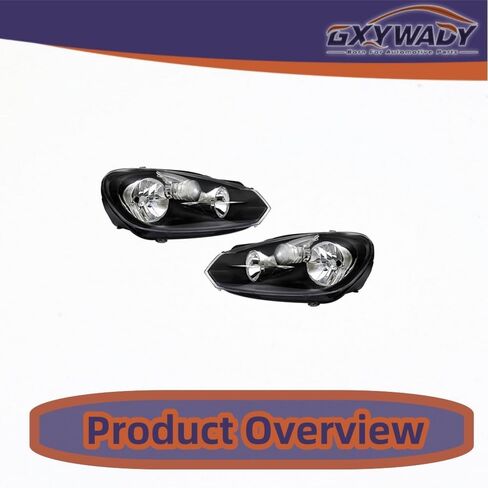 استبدال مجموعة المصباح الأمامي GXYWADY لعام 2010-2014 Golf/Jetta Sportwagen (MK6) المصابيح الأمامية اليسرى والأيمن 5K0941005C ، 5K0941006C in Saudi Arabia