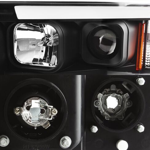 AKKON - For 2002-2005 Dodge Ram 1500 03-05 2500 3500 Black LED Tube Projector Headlights Pair Left+Right Side in Saudi Arabia