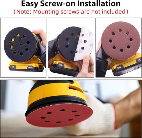 5" Orbital Sander Replacement Pads, 5 Inch 8 Hole Hook and Loop Metal Sander Pad for Craftsman 315, Milwaukee 6034-21,6021-21, Ryobi RS290, RS280 Random Orbit Sanders(2 Pack) in Saudi Arabia