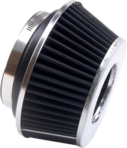 New Air Filter Compatible With Universal Clamp-On Round Reverse Tapered Washable Filter 3 in/3.5 in/4 in Flange ID, 2.625 in (67 mm) Height, 6 in (152 mm) Base, 4.75 in Top, SPE-8161 in Saudi Arabia