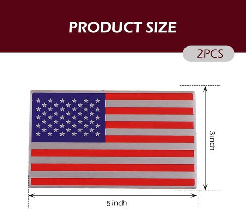 2PCS American Flag Emblem Secal ، ملصقات العلم الأمريكية ثلاثية الأبعاد ، ملصقات مصد سيارة "× 3" ، شارات غير عكسية للشعار للسيارات ، سيدان ، سيارات الدفع الرباعي ، RV (أسود) in Kuwait