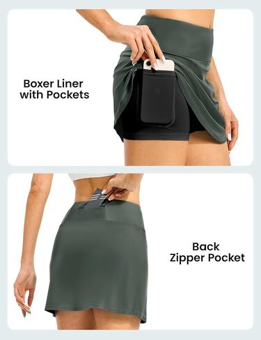 Rdruko Women's Swim Skirts High Waisted Tummy Control Bathing Suit Skirts Bottoms with Pockets Built-in Shorts in Saudi Arabia