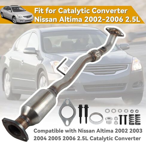 محول الحفاز عالي التدفق متوافق مع نيسان ألتيما 2002 2003 2004 2005 2006 2.5L محول الحفاز العالي الأداء المُحول المباشر رقم 642280 in Kuwait