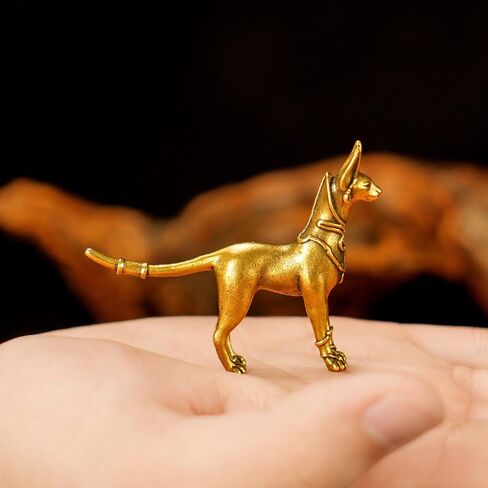 CHOVY 100% Solid Brass Baby Tiger Statue - Handcrafted Retro Animal Sculpture, Cute Desk & Shelf Decor for Living Room or Office, Unique Collectible Art Gift for Tiger Lovers & Wildlife Enthusiasts in Saudi Arabia