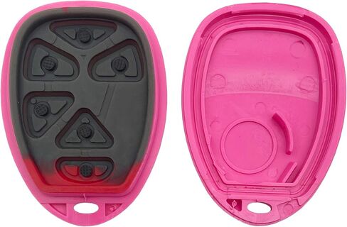 Replacement Key Fob Shell Keyless Entry Remote Car Key Fob Case Fits for Chevy Tahoe Suburban Cadillac Escalade GMC Yukon 2007-2014 6 Buttons Pad Cover (Black + Pink) in Kuwait