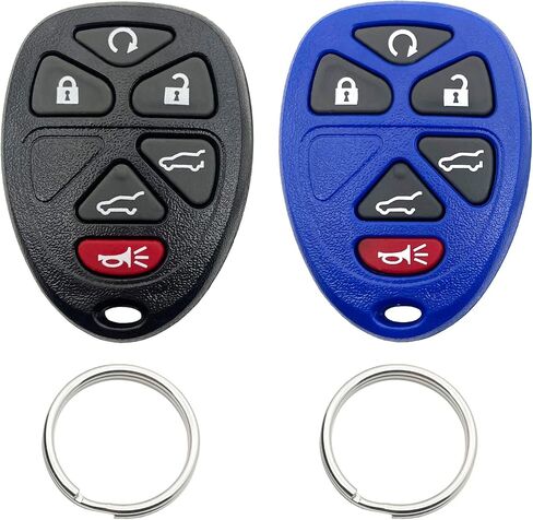 Replacement Key Fob Shell Keyless Entry Remote Car Key Fob Case Fits for Chevy Tahoe Suburban Cadillac Escalade GMC Yukon 2007-2014 6 Buttons Pad Cover (Black + Pink) in Kuwait