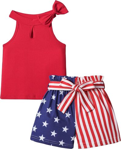 MIGU Toddler Girl Clothes Summer Girls Clothing Sets Girl Stuff T-shirt Shorts Headband 3pcs Sets Gifts… in Kuwait