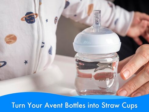 حلمات Sippy Spout لزجاجات الأطفال الطبيعية في Philips ، كأس SPOUT SPOUT ومدرب طبيعي SIPPY ، سيليكون من الدرجة الغذائية ، تدفق متغير ، 4 عدد in Kuwait