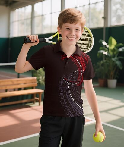 Little Beauty 3 Pack Boys Boys Polo قمصان غير رسمية قميص جولف رياضي جاف سريع in Kuwait