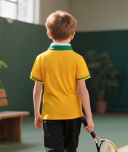 Little Beauty 3 Pack Boys Boys Polo قمصان غير رسمية قميص جولف رياضي جاف سريع in Kuwait