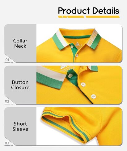 Little Beauty 3 Pack Boys Boys Polo قمصان غير رسمية قميص جولف رياضي جاف سريع in Kuwait