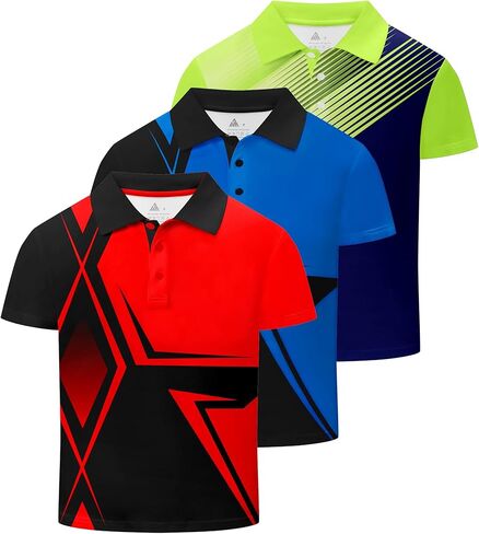 Little Beauty 3 Pack Boys Boys Polo قمصان غير رسمية قميص جولف رياضي جاف سريع in Kuwait