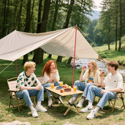 أعمدة الخيام ، SAN مثل أعمدة TALENCELING TELESCOPING ALESCOPING ALPES مع أكياس محمولة ، أعمدة خيمة التخييم الشاقة للمظلات ، مجموعة ملجأ ذبابة المطر المظلة من 2- (5 أقسام ذات طول قابل للتعديل) in Kuwait