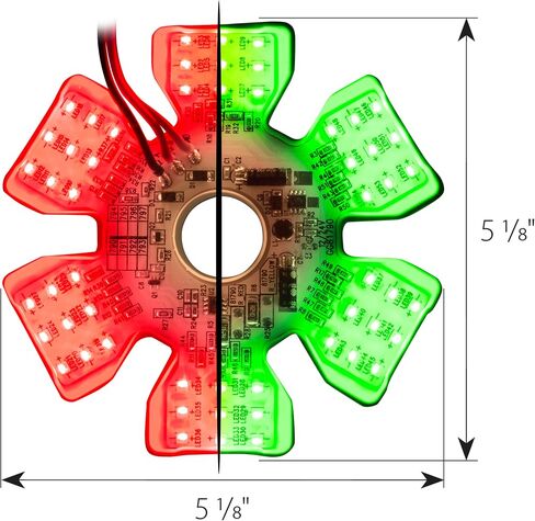 GG Grand General 81791 Amber/Blue Ultra Thin Air Cleaner Hex 54 Led Dual Color Light in Saudi Arabia
