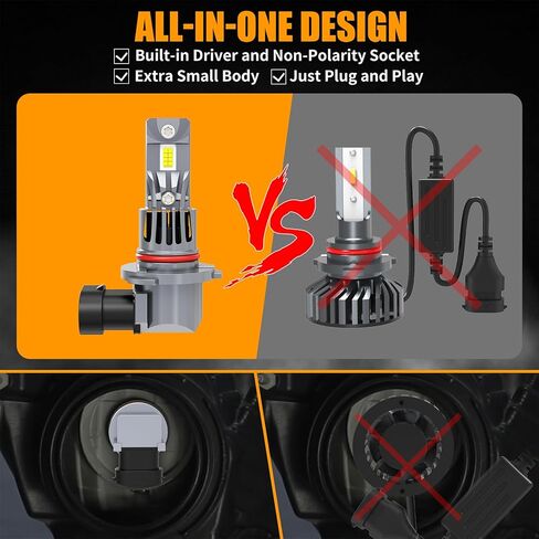 المصابيح الكهربائية لفورد F250 F350 F450 F550 XL XLT 2023 2024 2025 ، 500 ٪ سطوع مرتفع 6500 كيل in Kuwait