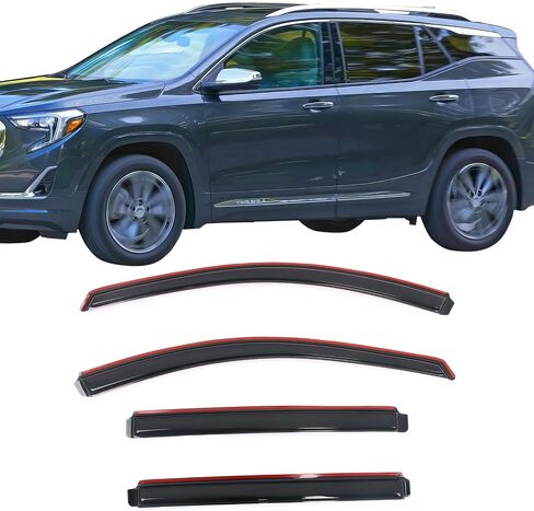 Ikon Motorsports in Channel Window Vensors متوافقة مع التضاريس 2018-2024 GMC ، حراس المطر الدخاني النحيف على الطراز ، وينفرف الرياح الجانبية 4pcs in Saudi Arabia