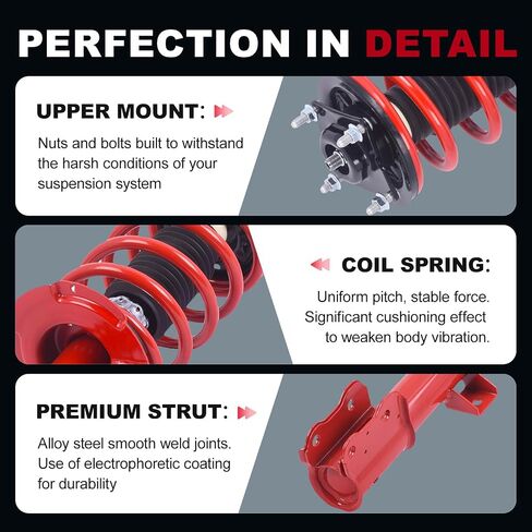 TOPAZ Front Strut Shock Assembly w/Coil Spring 171593 171594 Compatible with Ford Escape 2001-2012, Mazda Tribute 2001-2011, Mercury Mariner 2005-2011 in Saudi Arabia