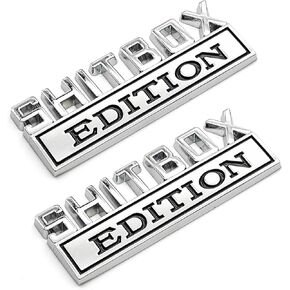 2PCS Sitbox Edition Emblems ، شارات شعارات السيارة الخارجية ، شارات شارة الحروف ثلاثية الأبعاد مع ملصقات شارة ملصقات ، شارة EDITOND DISCITATIONATION in Kuwait