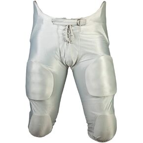 Martin Sports Adult Football Dazzle Game Pants with Integrated 7-Piece Pad Set - White in Saudi Arabia
