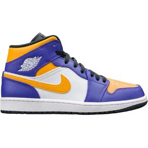 Air Jordan 1 Mid Men's Shoes (DQ8426-071, Black/White/Metallic Gold) Size 14 in Kuwait