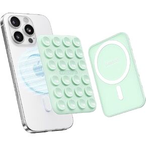 Klearlook Magnetic Suction Phone Mount for MagSafe Case, Removable Sticky Phone Grip Holder for Hands-Free Makeup/Selfie/Live Streaming/Vlog for TikTok & Instagram Influencer/Creator, Transparent in Kuwait