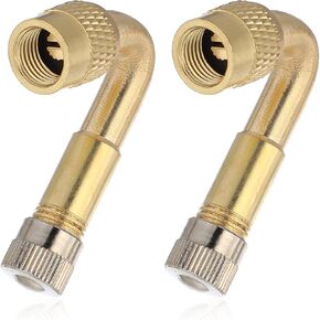 2 Pake Tire Valve Stem Extension, 45 Degree Schrader Valve Extender Tyre Inflator Valves Extensions Adaptor Brass Tyre Valves Stem Extenders Compatible for Passenger Cars Bicycles Motorcycles RV in Saudi Arabia