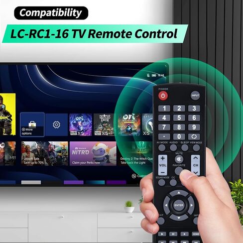 LC-RC1-14 Replace Remote Control fit for Sharp TV LC-32LB150U LC-42LB261U LC-50LB261U LC-32LB261U LC-42LB150U LC-50LB150U LC32LB150U LC42LB261U LC50LB261U LC32LB261U LC42LB150U LC50LB150U in Saudi Arabia